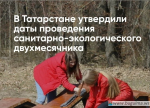 С 1 апреля по 31 мая в Татарстане пройдёт санитарно-экологический двухмесячник.