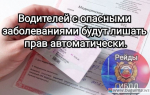 Аннулирование прав по медицинским показаниям.