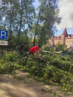 Бугульма ликвидирует последствия урагана